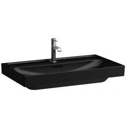 Laufen Meda umywalka 80x46 cm prostokątna ścienna-meblowa czarny mat H8101177161041