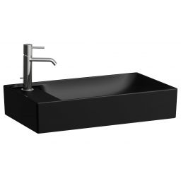 Laufen Meda umywalka 60x35 cm prostokątna nablatowa czarny mat H8121137161051