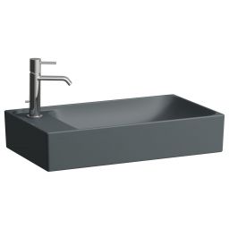 Laufen Meda umywalka 60x35 cm prostokątna nablatowa grafitowy mat H8121137581051