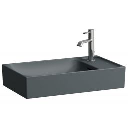 Laufen Meda umywalka 60x35 cm prostokątna nablatowa grafitowy mat H8121137581061