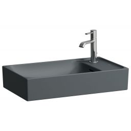 Laufen Meda umywalka 60x35 cm prostokątna nablatowa grafitowy mat H8121137581141