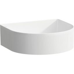 Laufen Sonar umywalka 41x36,5 cm półokrągła nablatowa biała H8123430001121