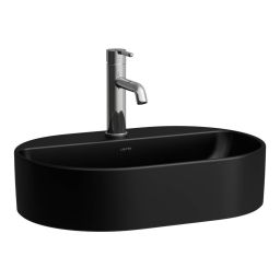 Laufen Savoy umywalka 55x38 cm owalna nablatowa czarny mat H8129457161111