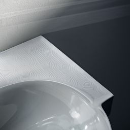 Laufen The New Classic umywalka 60x48 cm półokrągła biała z wzorem Cosmopolitan H813853R021081