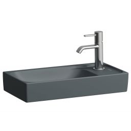 Laufen Meda umywalka 46x23,5 cm prostokątna ścienna-meblowa grafit mat H8151137581141