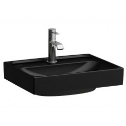 Laufen Meda umywalka 45x35 cm prostokątna ścienna czarny mat H8161117161091