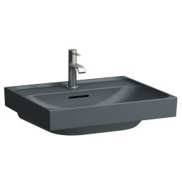 Laufen Meda umywalka 55x46 cm prostokątna ścienna grafit mat H8161127581041