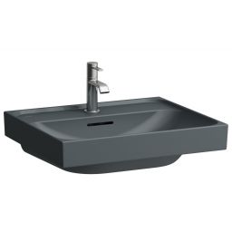 Laufen Meda umywalka 55x46 cm prostokątna ścienna grafit mat H8161127581091