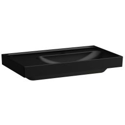 Laufen Meda umywalka 80x46 cm prostokątna ścienna-meblowa czarny mat H8171157161091