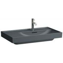 Laufen Meda umywalka 80x46 cm prostokątna ścienna-meblowa grafit mat H8171157581041