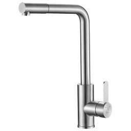 Laveo Bona bateria kuchenna stojąca z wyciąganą wylewką L stal BAB269D