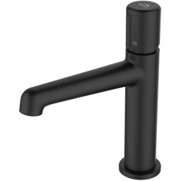 Laveo Pretto bateria umywalkowa stojąca czarny mat BAO722D