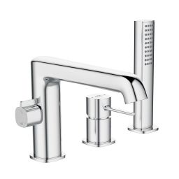 Laveo Pola bateria nawannowo-prysznicowa 3-otworowa chrom BAP013D