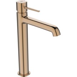 Laveo Pola bateria umywalkowa stojąca wysoka różowe złoto BAP82ND