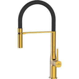 Laveo Pola bateria kuchenna stojąca czarny/złoty BAPG78D