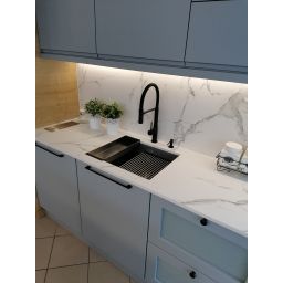 Laveo Pola bateria kuchenna stojąca czarny/złoty BAPG78D