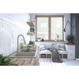 Laveo Daru bateria kuchenna stojąca z wyciąganą wylewką chrom BLD069D