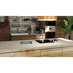 Laveo Luna bateria kuchenna stojąca z wyciąganą wylewką chrom BLZ069D