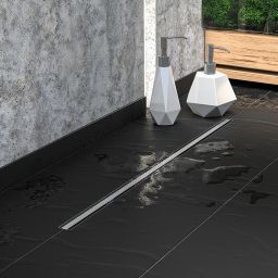 Laveo Slim odpływ prysznicowy 90 cm ruszt wąski stal COS290D