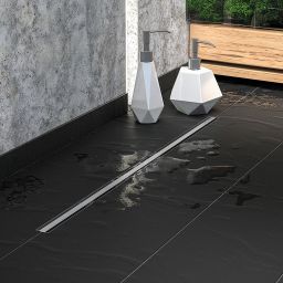 Laveo Slim odpływ prysznicowy 100 cm ruszt wąski czarny COS710D