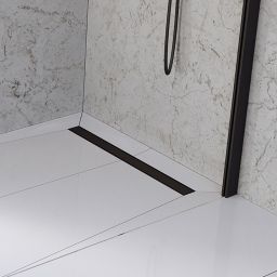 Laveo Basso odpływ liniowy 100 cm ruszt odwracalny czarny COB710D