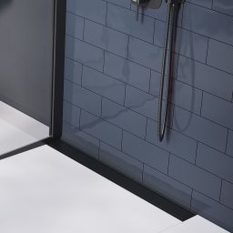 Laveo Basso odpływ przyścienny 80 cm ruszt odwracalny czarny COB781D