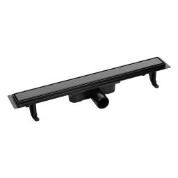 Laveo Basso odpływ liniowy 70 cm ruszt odwracalny czarny COB770D