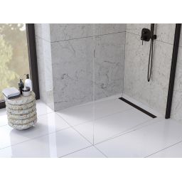 Laveo Basso odpływ liniowy 90 cm ruszt odwracalny czarny COB790D