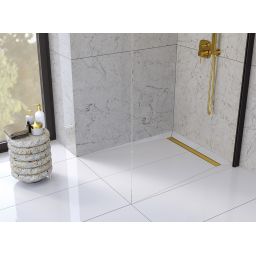 Laveo Basso odpływ liniowy 70 cm ruszt odwracalny złoty COBG70D