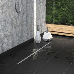 Laveo Slim odpływ prysznicowy 50 cm ruszt wąski stal COS250D