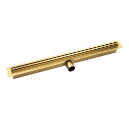 Laveo Slim odpływ liniowy 90 cm ruszt wąski złoty COSG90D
