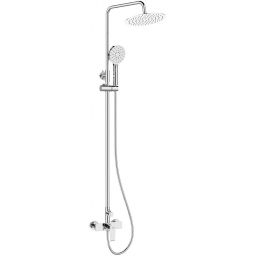 Laveo Largo zestaw prysznicowy ścienny z deszczownicą chrom PAH00OB