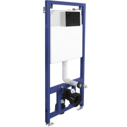 Laveo Akan stelaż podtynkowy do WC z przyciskiem czarnym VSA758V