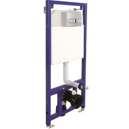 Laveo Akan zestaw stelaż z miską, deską i przyciskiem VMDA600S