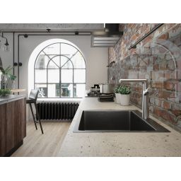 Laveo Marmara zlewozmywak stalowy 59x51 cm SAM510T