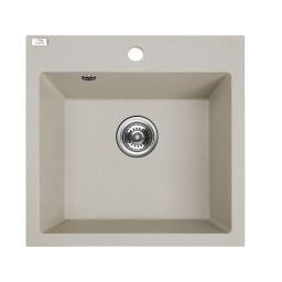 Laveo Alena zlewozmywak granitowy 49x49 cm beżowy SBA410T