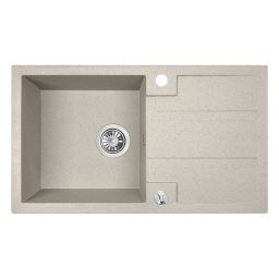 Laveo Barbados zlewozmywak granitowy 76x44 cm beżowy SBB411T