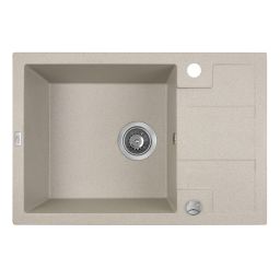 Laveo Barbados zlewozmywak granitowy 65x44 cm beżowy SBB413T