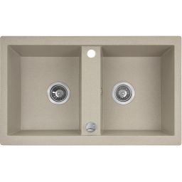 Laveo Barbados zlewozmywak granitowy 78x48 cm beżowy SBB420T