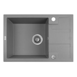 Laveo Barbados zlewozmywak granitowy 65x44 cm szary/grafitowy/onyx SBB513T