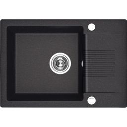 Laveo Celia zlewozmywak granitowy 65x44 cm czarny SBC713T
