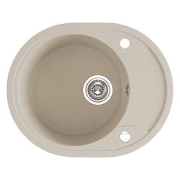 Laveo Dafne zlewozmywak granitowy 58x47 cm beżowy SBD483T