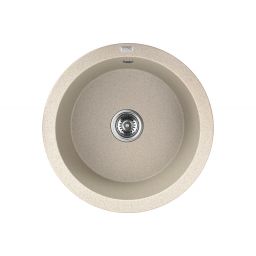 Laveo Dafne zlewozmywak granitowy 51x51 cm beżowy SBD488Y