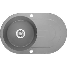 Laveo Dafne zlewozmywak granitowy 78x47 cm szary/grafitowy/onyx SBD581T