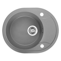 Laveo Dafne zlewozmywak granitowy 58x47 cm szary/grafitowy/onyx SBD583T