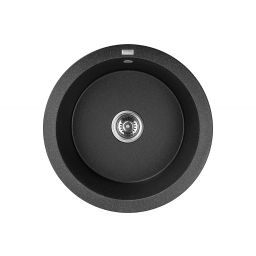 Laveo Dafne zlewozmywak granitowy 51x51 cm czarny SBD788Y