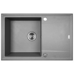 Laveo Megalo zlewozmywak granitowy 78x50 cm szary/grafitowy/onyx SBE511T