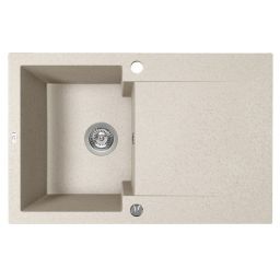 Laveo Chichi zlewozmywak granitowy 74x48 cm beżowy SBH_411Y