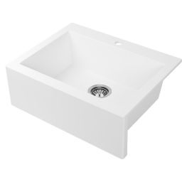 Laveo Komodo zlewozmywak granitowy 63,5x49 cm biały SBK 610T