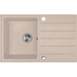 Laveo Margarita zlewozmywak granitowy 79x49 cm beżowy SBM411T